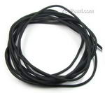 Black rubber cord wholesale, sold per 10 feet, 2.0mm