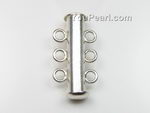 Triple strand bar clasps of sterling silver online direct sale