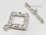 CS3400 925 silver square toggle