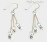Triple drops, sterling silver earrings finding on sale, sold per pair
