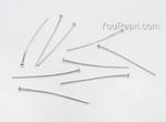 Head pin, 20mm, 925 silver jewelry making supply, sold per pkg of 10