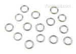 Closed jump ring, 4mm, sterling silver findings, sold per pkg of 10