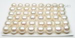 11-12mm white freshwater button pearls on sale, AA