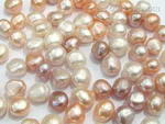 10-12mm AA+ multicolor freshwater baroque plump pearl beads 10pcs wholesale