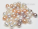 7-8mm tear drop rice loose freshwater pearl beads wholesale by pcs, AA