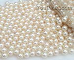 6-6.5mm white round loose pearl beads wholesale, AA+