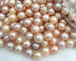 9-10mm pink or lavender freshwater loose pearl beads wholesale, AA