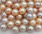 10-11mm pink or lavender round freshwater pearl beads wholesale, AA+