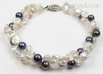 Double strand freshwater pearl twisted bracelet buy online