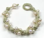 Freshwater pearl multi-strand rope bracelet on sale