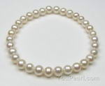 Child pearl bracelet, fresh water pearl elastic bracelet for sale online, 6 inches
