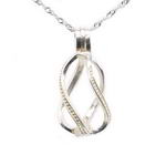 Sterling silver helix pearl cage pendant, wish pearl cage onsale