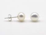 6-7mm white pearl earring stud, freshwater 925 sterling silver wholesale