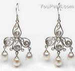 Wholesale fresh water pearl 925 silver white earrings online