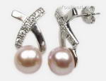 7-8mm cultured lavender pearl stud earrings for sale in bulk