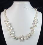 Keishi petal white pearl necklace online whole sale