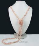 Two strand fresh water pearl necklaces of rope length for sale