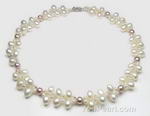 Double strand multicolour freshwater pearl necklace for sale online