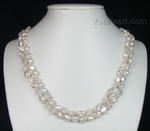 White double strand Keshi pearl necklace online wholesale