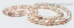 Opera length multicolor nugget freshwater pearl for sale, 7-8mm, AAA