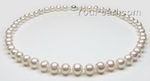 White potato freshwater pearl necklace wholesale, AA 8-9mm