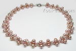 Multi strand lavender freshwater pearl necklace wholesale