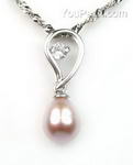 925 silver pendant of lavender fresh water pearl on sale, 7-8mm