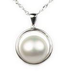 Freshwater pearl pendant factory direct sale, 925 silver, 10-11mm