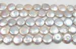 11-13mm freshwater white coin pearl strands wholesale