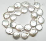 15-16mm teardrop coin pearl, white cultured pearl for sale online