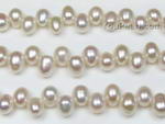 5.5-6.5mm top-drilled white teardrop pearl strand on sale