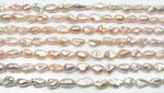 6-8mm cultured multicolor keishi reborn pearl strands wholesale, AA