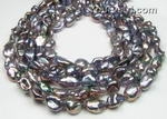 Keshi pearls, long drilled peacock keshi strand discounted sale