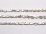 7x11mm Keishi pearls, long drilled white keishi strand online sale, AA