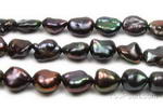 10mm large Keshi pearls, long drilled peacock keshi on sale