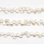 8-10mm Keshi pearls, AA top drilled white Keshi reborn pearl strand on sale