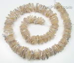 11-13mm white center-drilled petal Keshi pearls on sale
