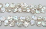 12-15mm quality white cultured Keishi petal pearl stands on sale