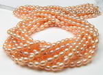 4-5mm pink fresh water rice pearl strand on sale