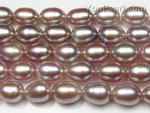 6-7mm lavender cultured rice fresh water pearl craft supplies online