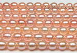 7.5-8.5mm pink rice high quality pearl strand factory direct sale, AAA