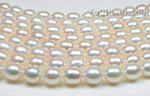 7.5-8.5mm white fresh water rice quality pearl strand buy bulk, AAA