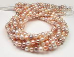 7-8mm multicolor freshwater nugget pearl strand buck sale, AAA