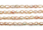 8-9mm pink fresh water baroque nugget pearl strand discounted sale