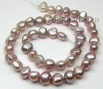 9-10mm lavender freshwater pearl nugget strand wholesale, A+