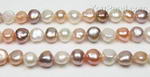 9-10mm multicolor nugget pearls, freshwater pearl wholesale