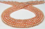 4-5mm pink potato pearl strands online wholesale