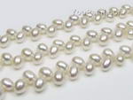 5.5-6mm top drilled white wheat cultured freshwater pearl wholesale