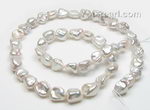 7.5-8.5mm high quality natural white Keshi reborn pearl strands wholesale, AA