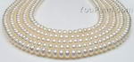 6-7mm white button freshwater pearl strands wholesale